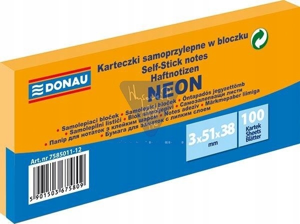 

Bloczek samop. Donau 38x51 3x100szt neon orange