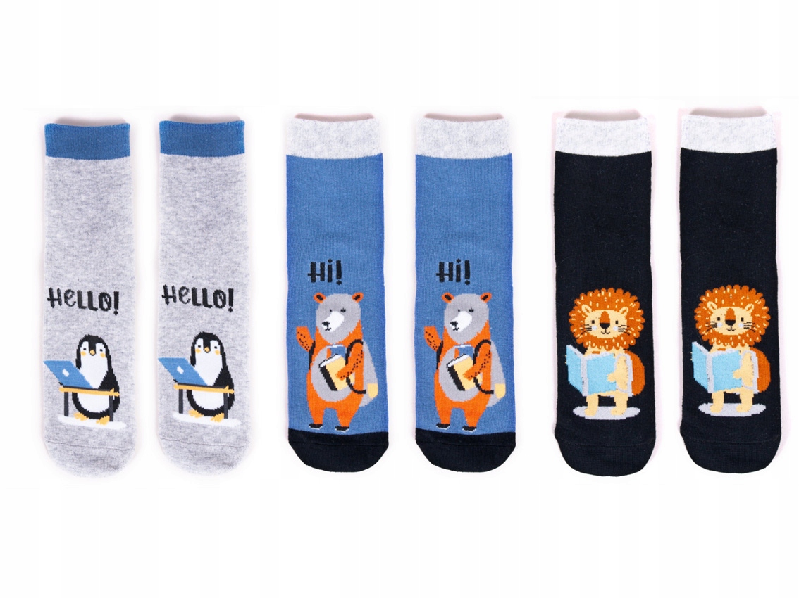 

3 x Skarpetki bawełniane do szkoły Yoclub 23/26