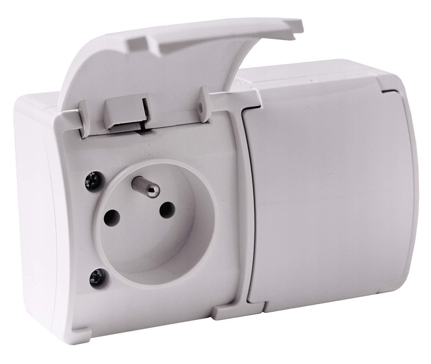 

Gniazdo Gniazdko Podwójne 2x Natynkowe Hermetyczne