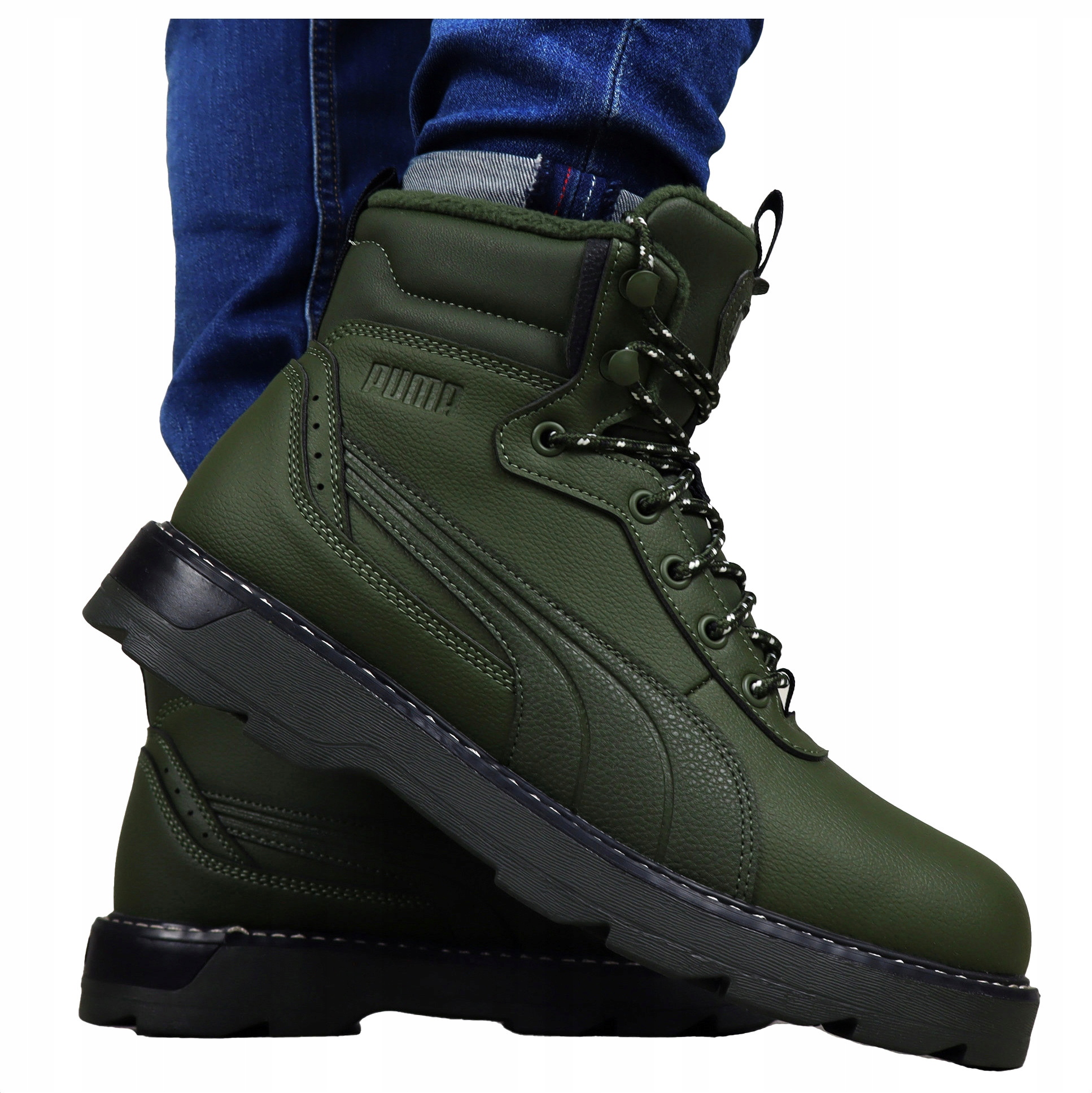 Puma Zimní Zateplené pánské boty Khaki Vysoké sněhule Trapery na zimu