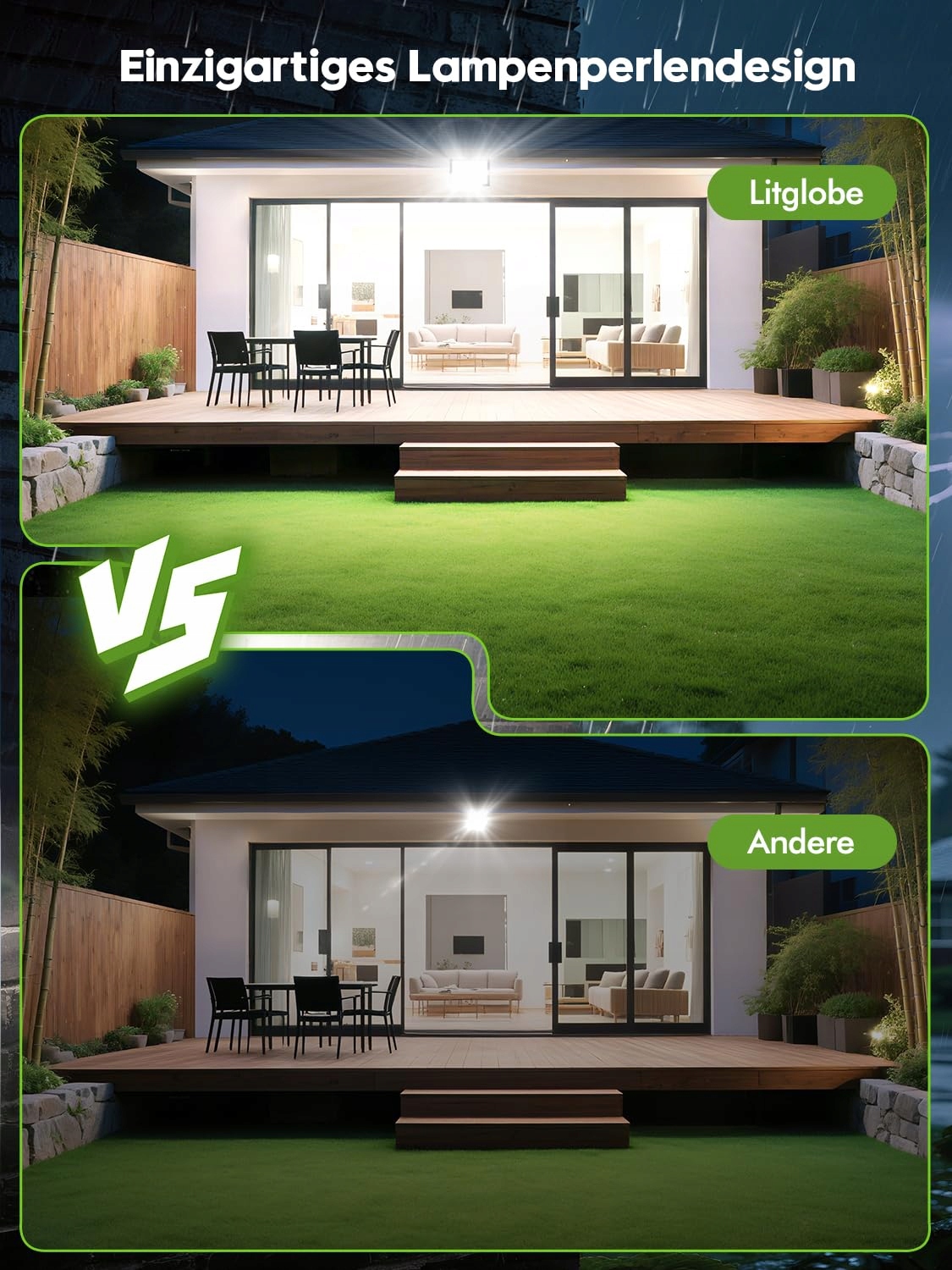 LITGLOBE LED Reflektor Zewnętrzny 100W 2 Sztuki Superjasny IP66 Ogród — miniatura 3