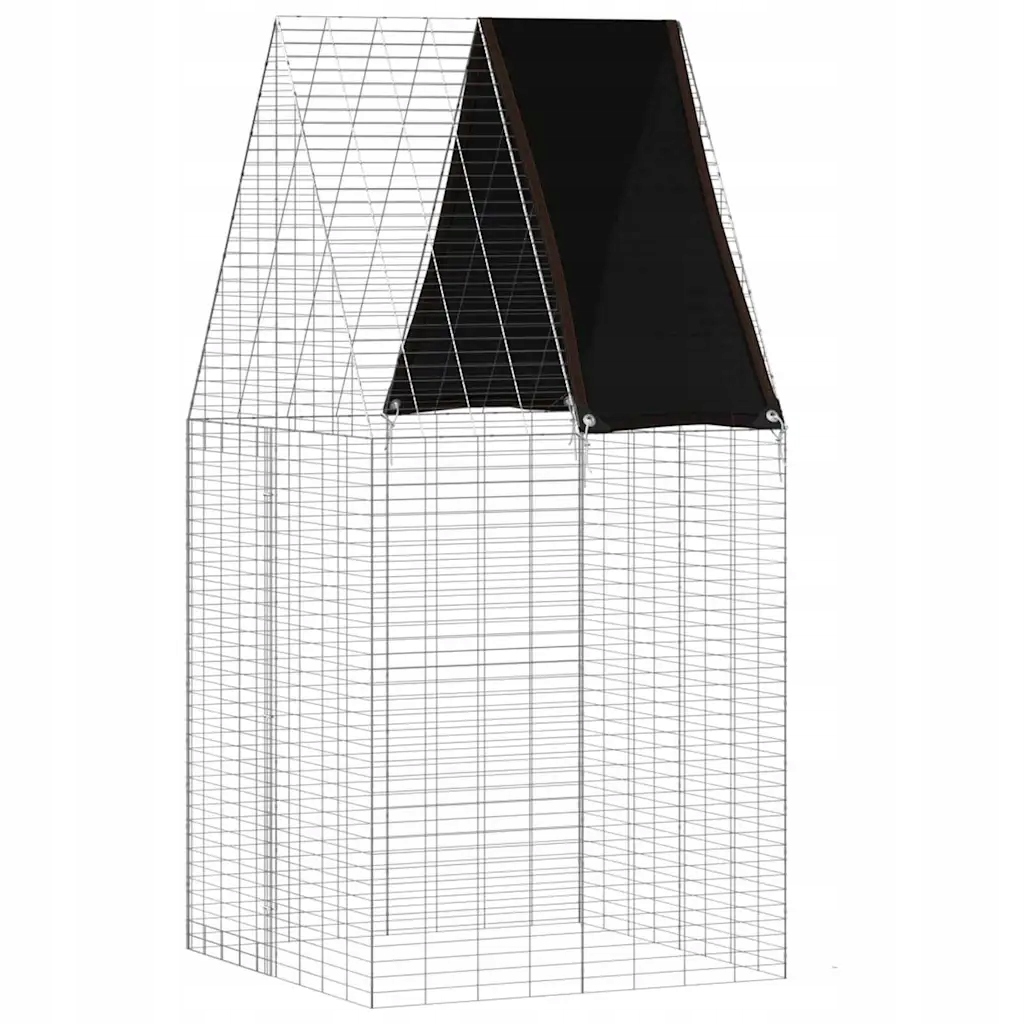 Levně Klec pro králíky Stříbrná 100 x 100 x 210 cm Pozinkovaná ocel