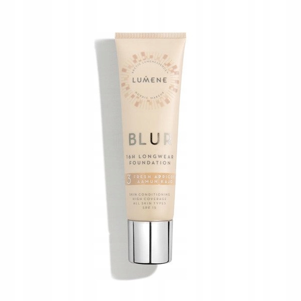Lumene Blur 16h Longwear SPF15 podkladová báze na obličej 3 Fresh Apricot 30 ml