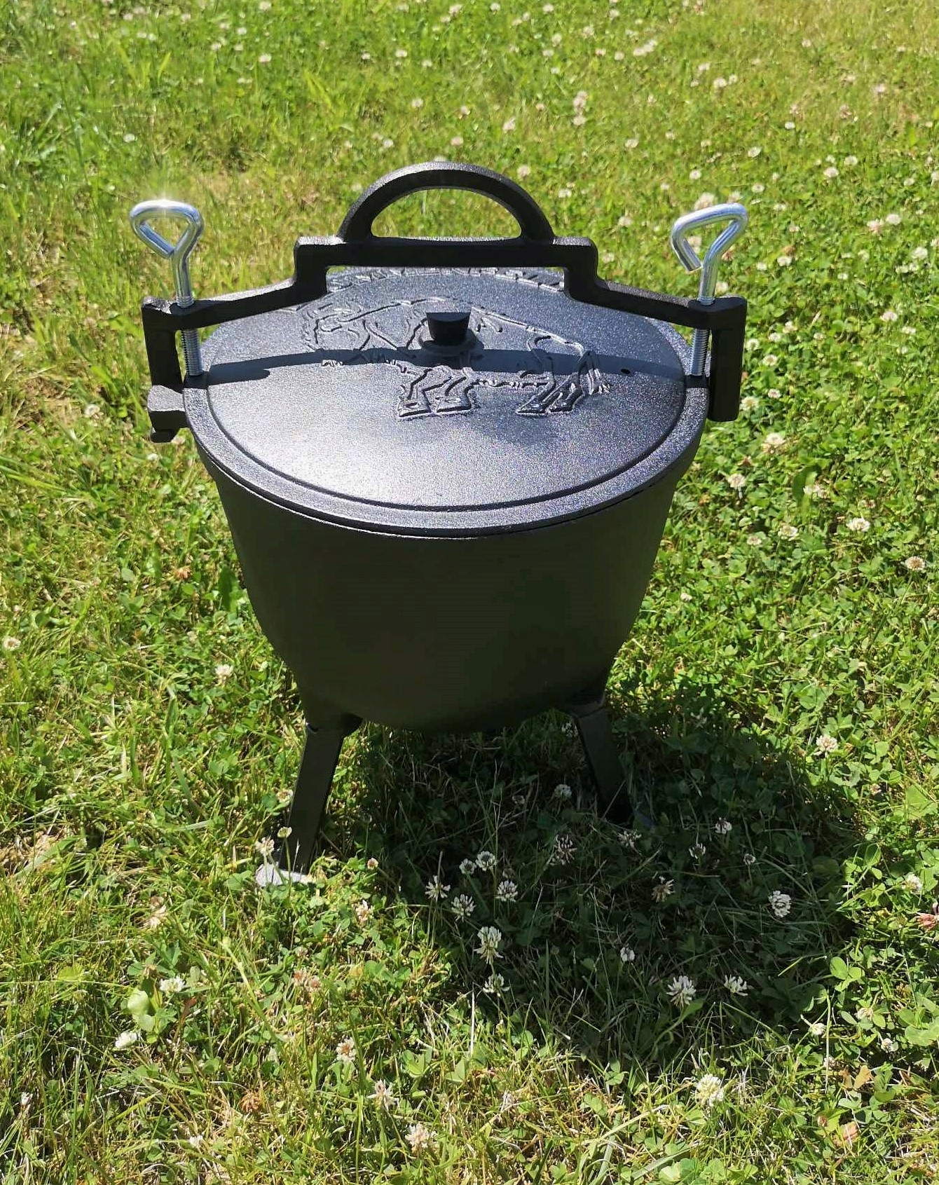 ŻELIWNY KOCIOŁEK 10L Emaliowany - duszonki, dymfoki, prażonki, gulasz, Kod producenta Blummenfeld 10l żeliwny