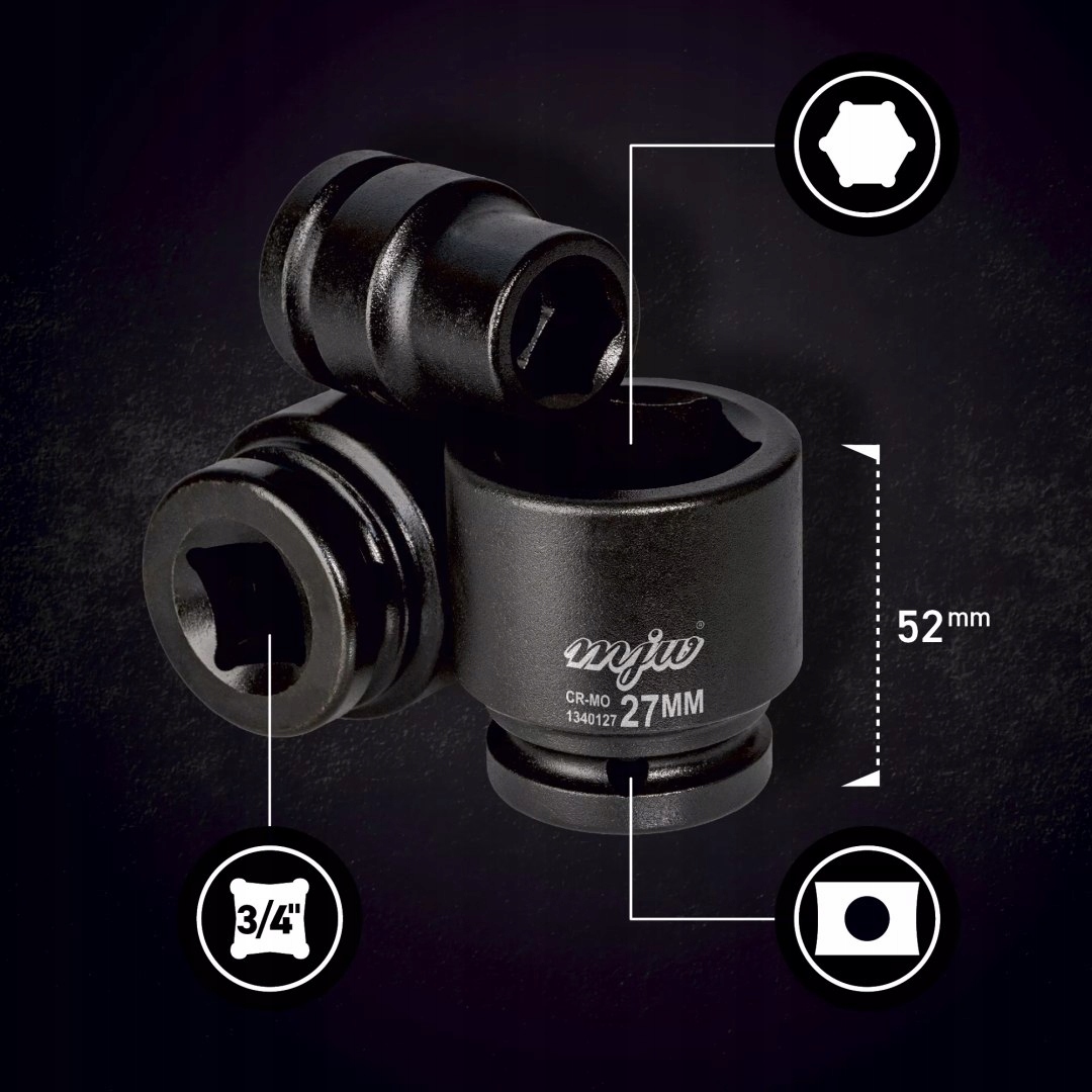 ZESTAW NASADEK UDAROWYCH 3/4" Kod producenta 51021