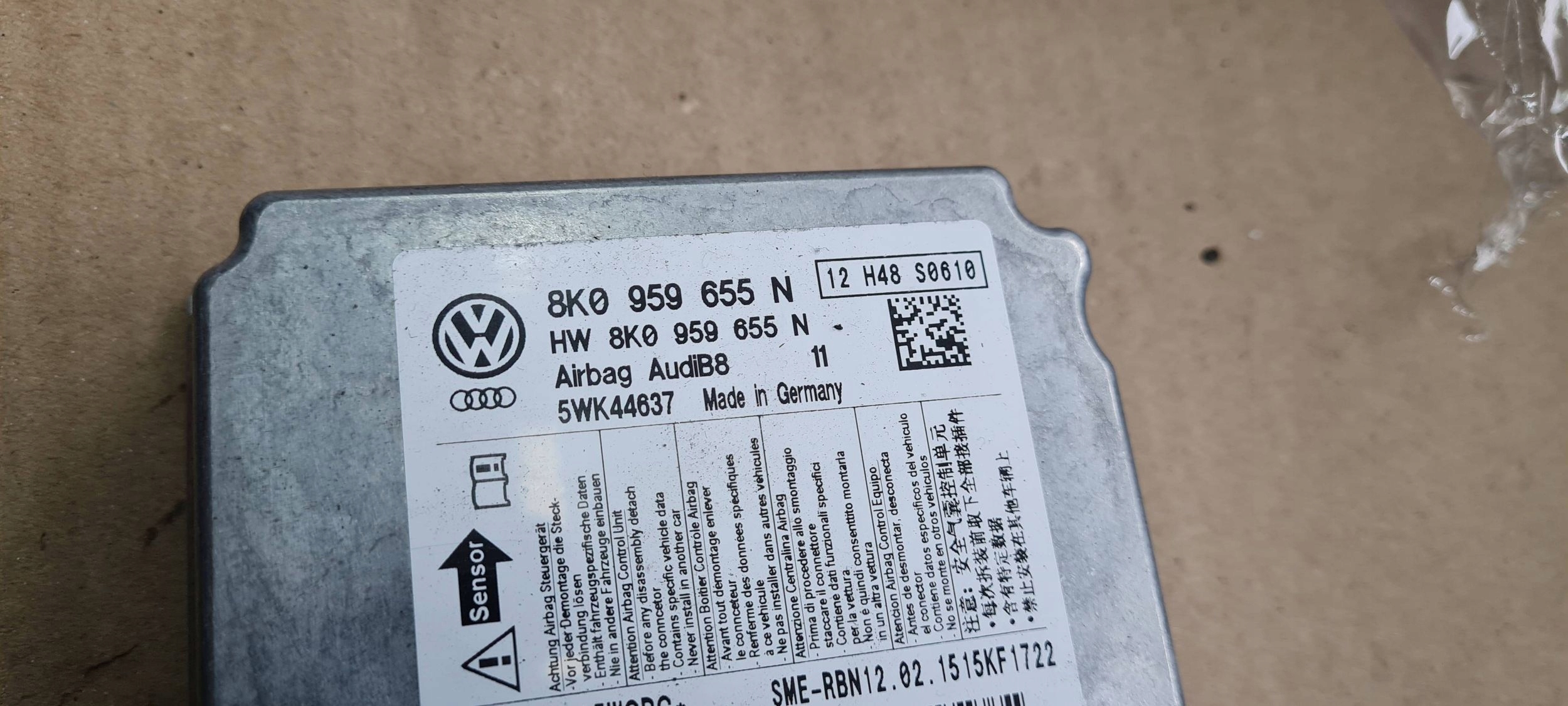 A5 8T LIFT module SENSOR airbag 8K0959655N A4 B8 Q5