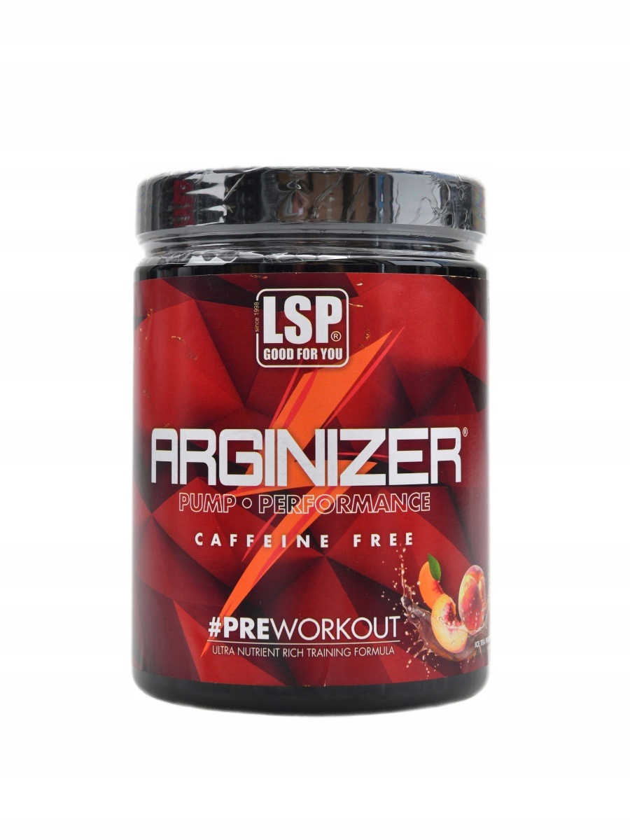 Lsp nutrition Arginizer 2.0 600 g coffein free ledový čaj s broskví