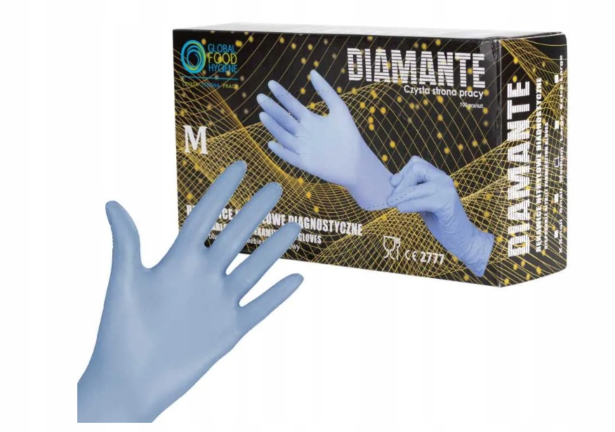 

Diamante Rękawice nitrylowe diagnostyczne L 100szt