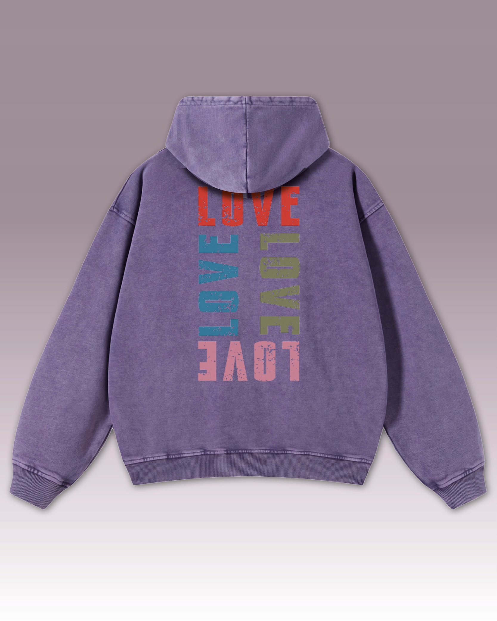 Mikina Colors of Love Barvy lásky Minimalismus Symbol Fialová M