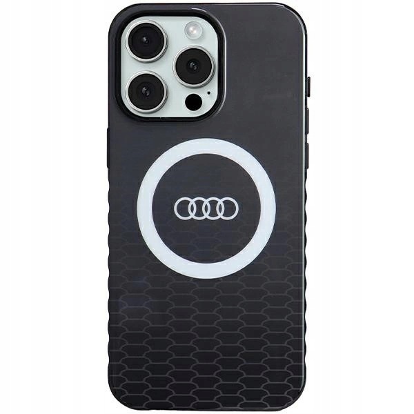 Etui Audi IML Big Logo MagSafe na iPhone 15 Pro Max czarne