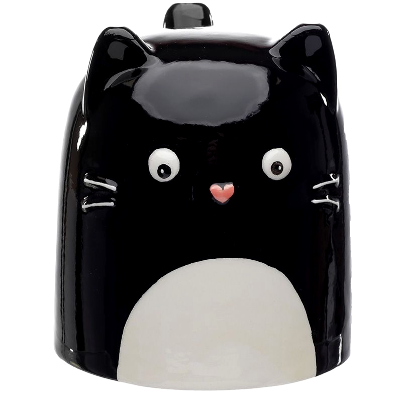 

Kubek ceramiczny odwrócony Czarny Kot Feline Fine
