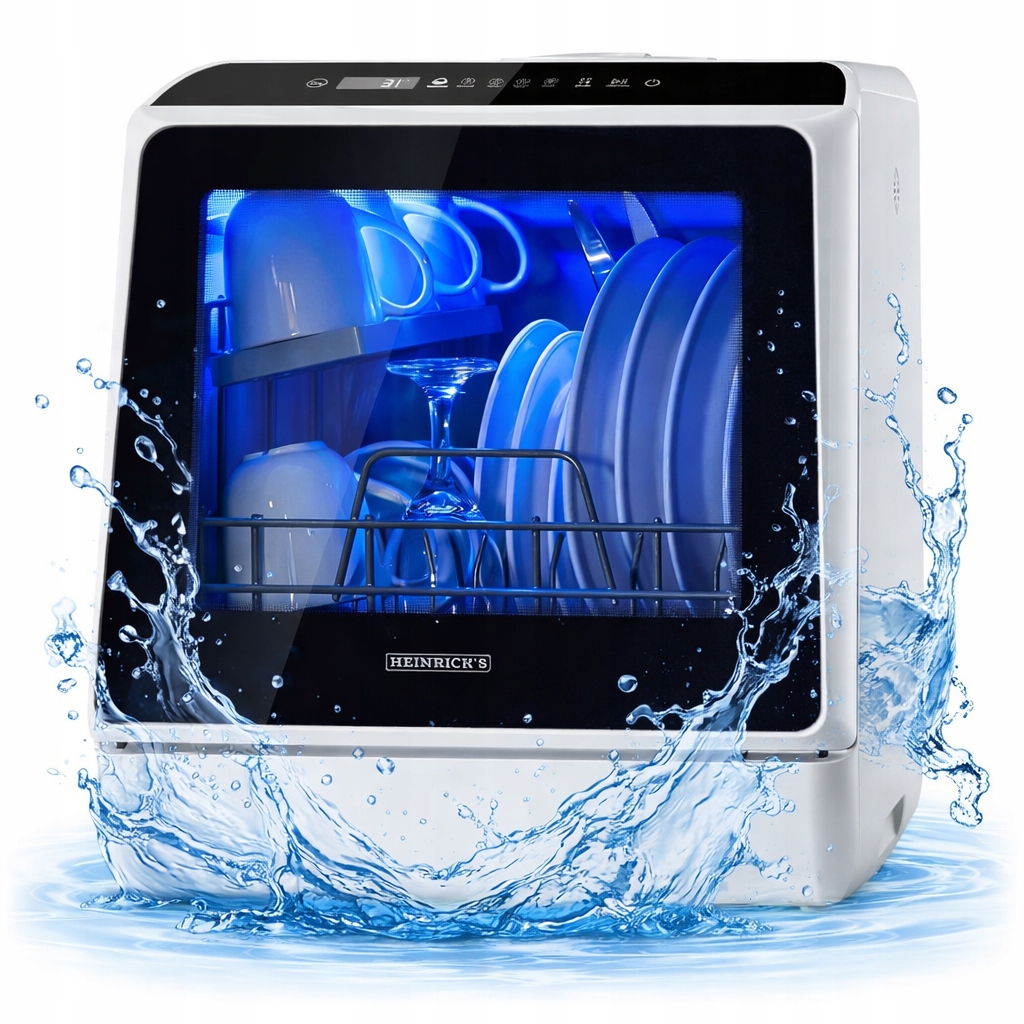 Zmywarka do naczyń Mini Mała Przenośna 2w1 Stołowa z Zbiornikiem na Wodę