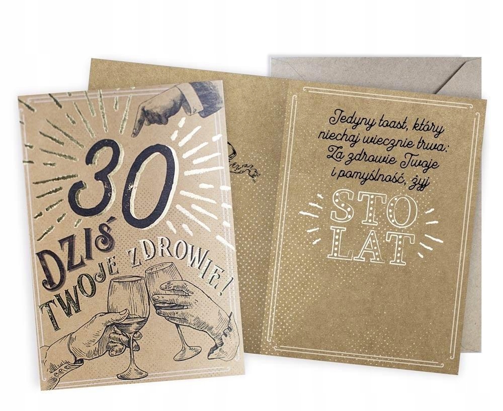 

Karnet Urodziny Vintage 30