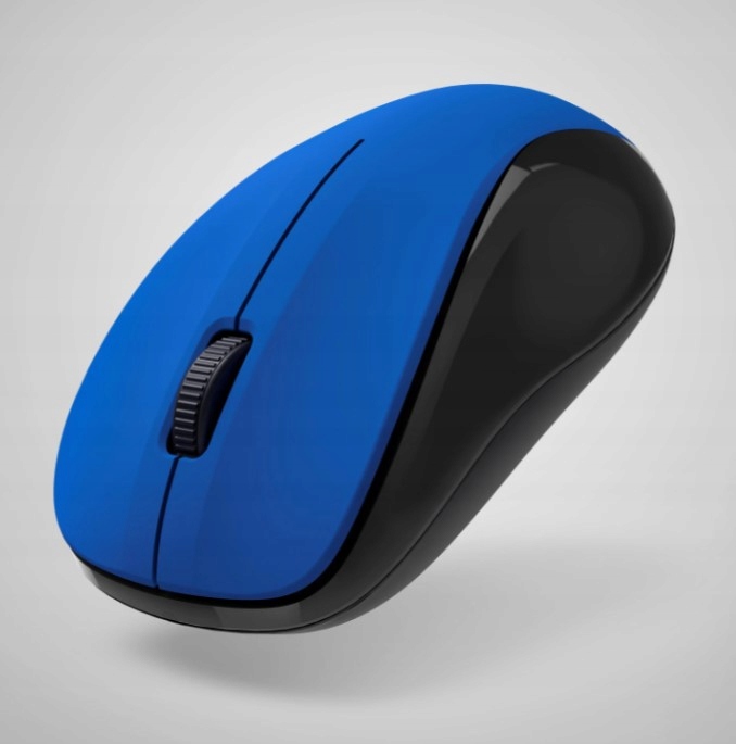 Mysz bezprzewodowo-optyczna USB niebieska 2400 dpi