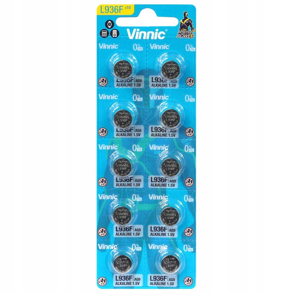 

Baterie alkaliczne Vinnic L936F G9 LR45 10 sztuk