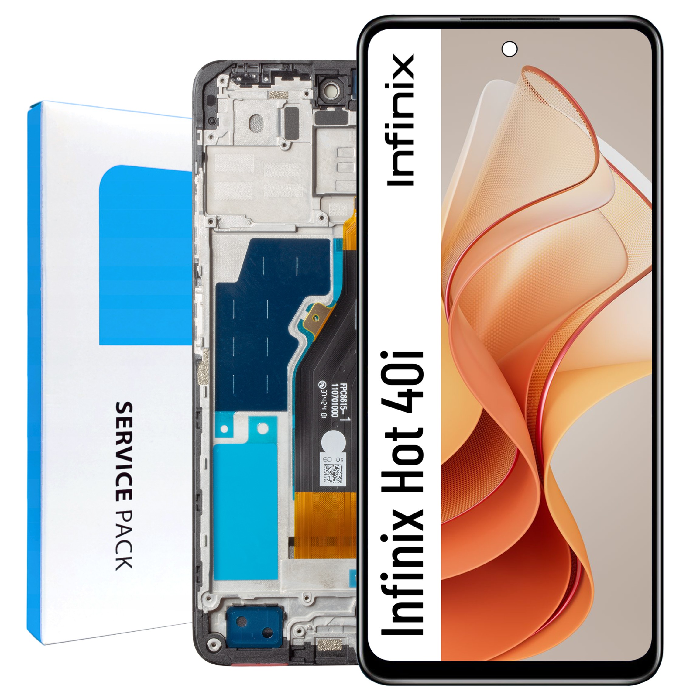 X6528B LCD pro Infinix Hot 40i Service Pack Rámeček Matrix Originál Zila