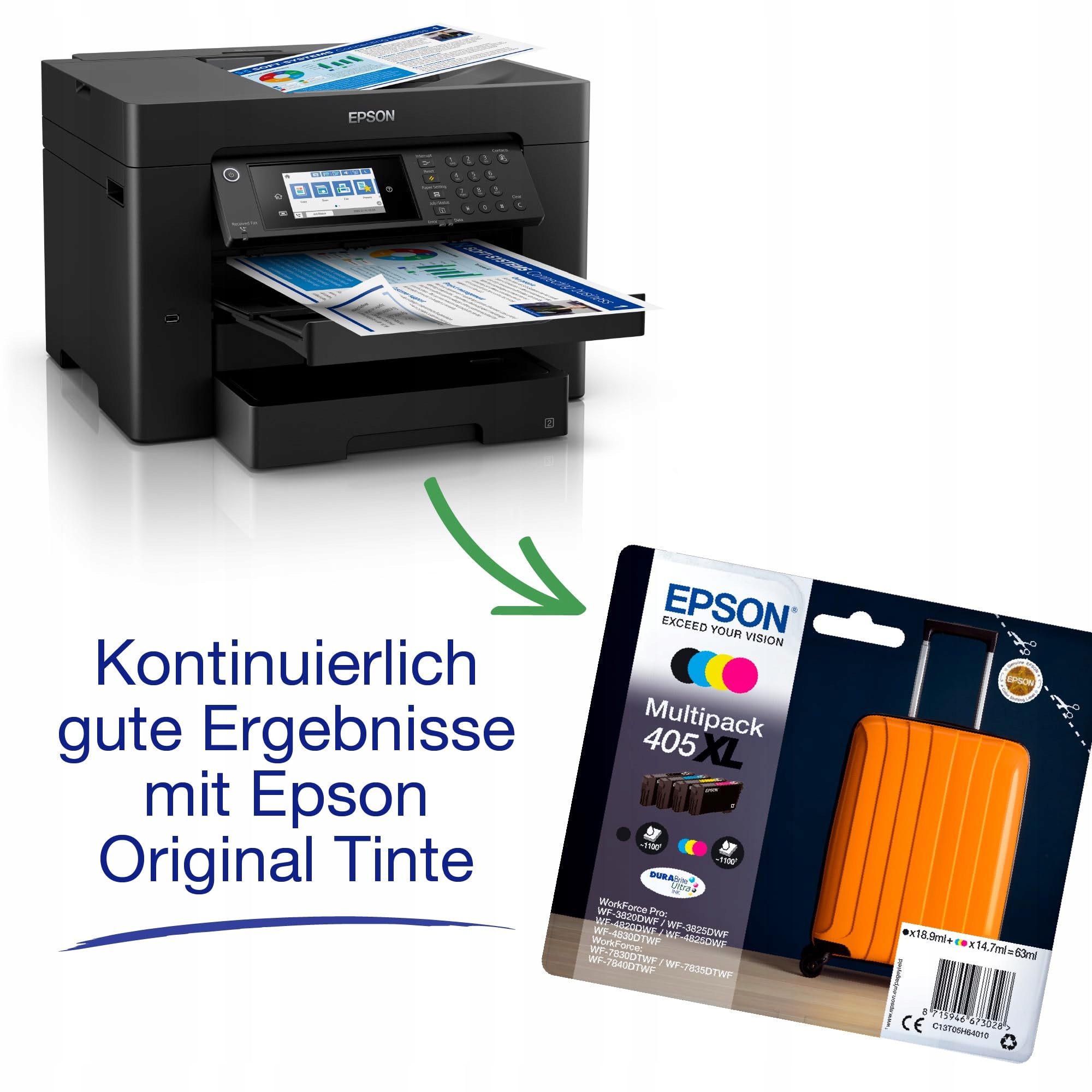 Epson WorkForce WF-7840DTWF A3+ bezprzewodowa wielofunkcyjna drukarka atra — miniatura 9
