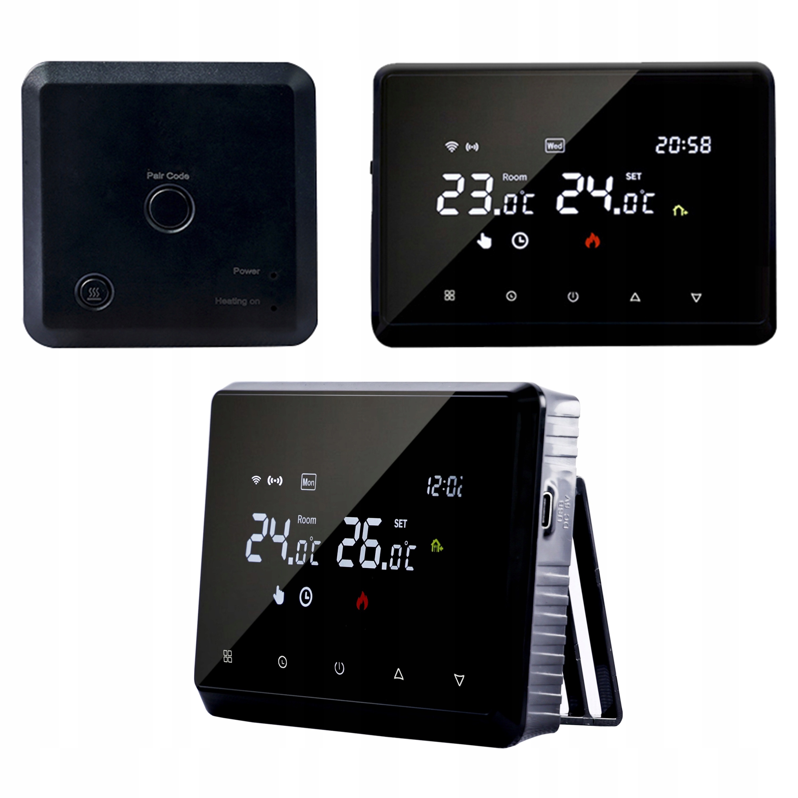 Bezdrátový závěsný termostat pro kamna Tuya WiFi