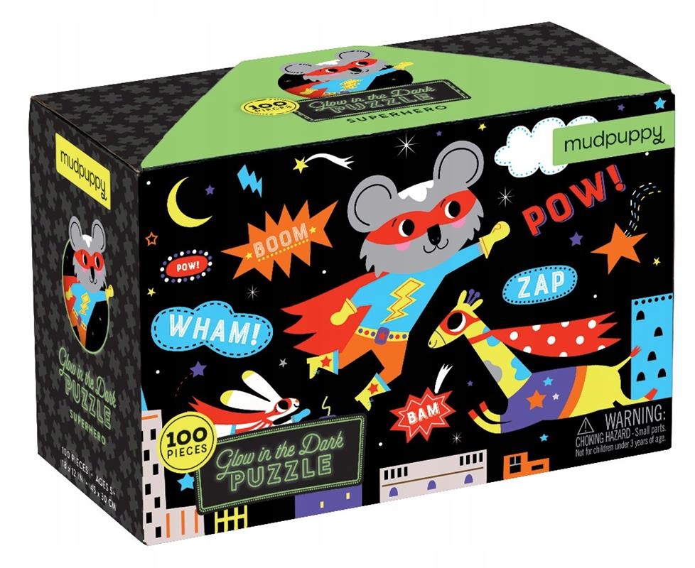 

Puzzle Bohaterowie efekt Glow 100 el. Mudpuppy 5+