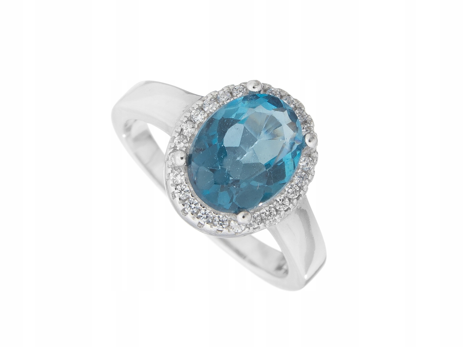 Stříbrný Prstýnek Velikost Vel London Topaz Přírodní