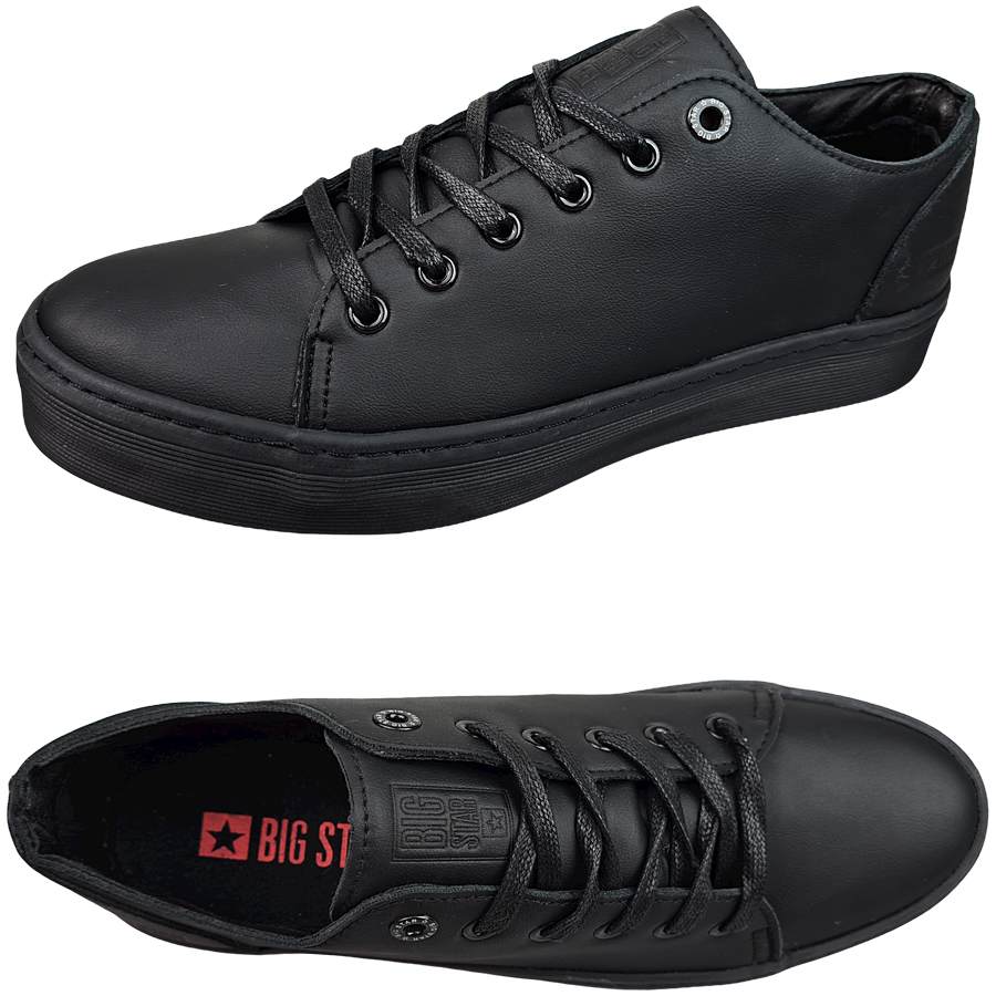 

Trampki Big Star męskie całe czarne buty II174047