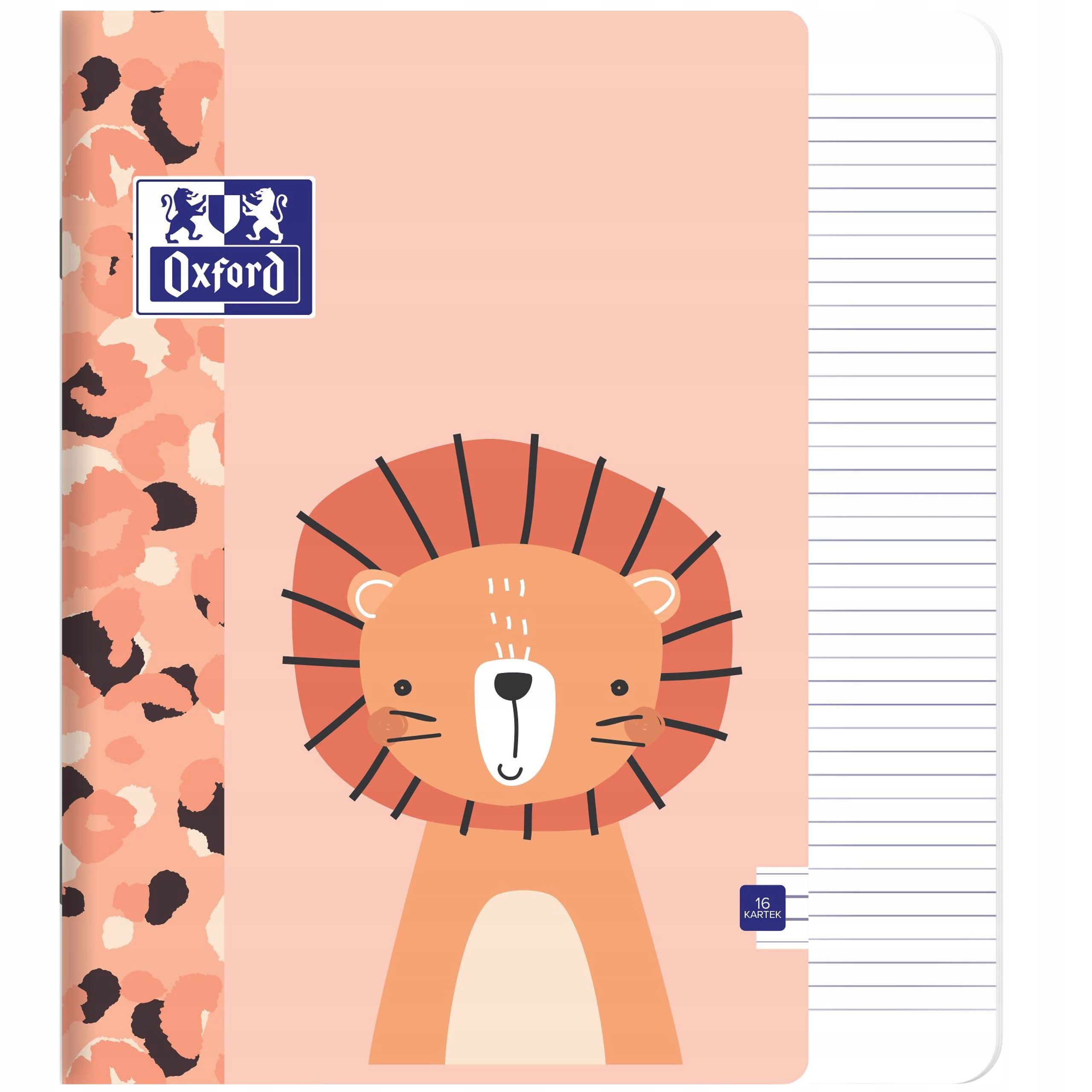 

Zeszyt A5 w linię podwójną Oxford 16 kartek lew