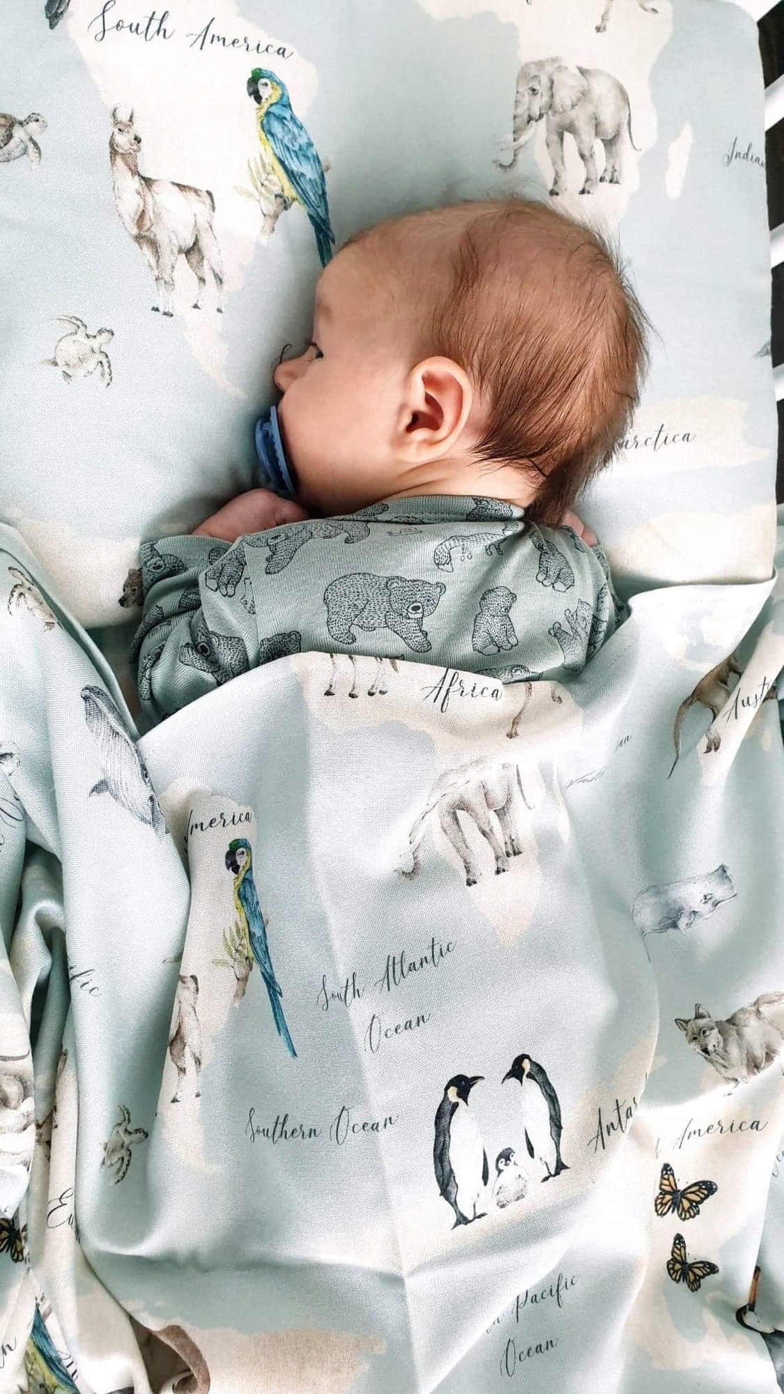 Pieluszka bambusowa Mapa świata Marka Inna