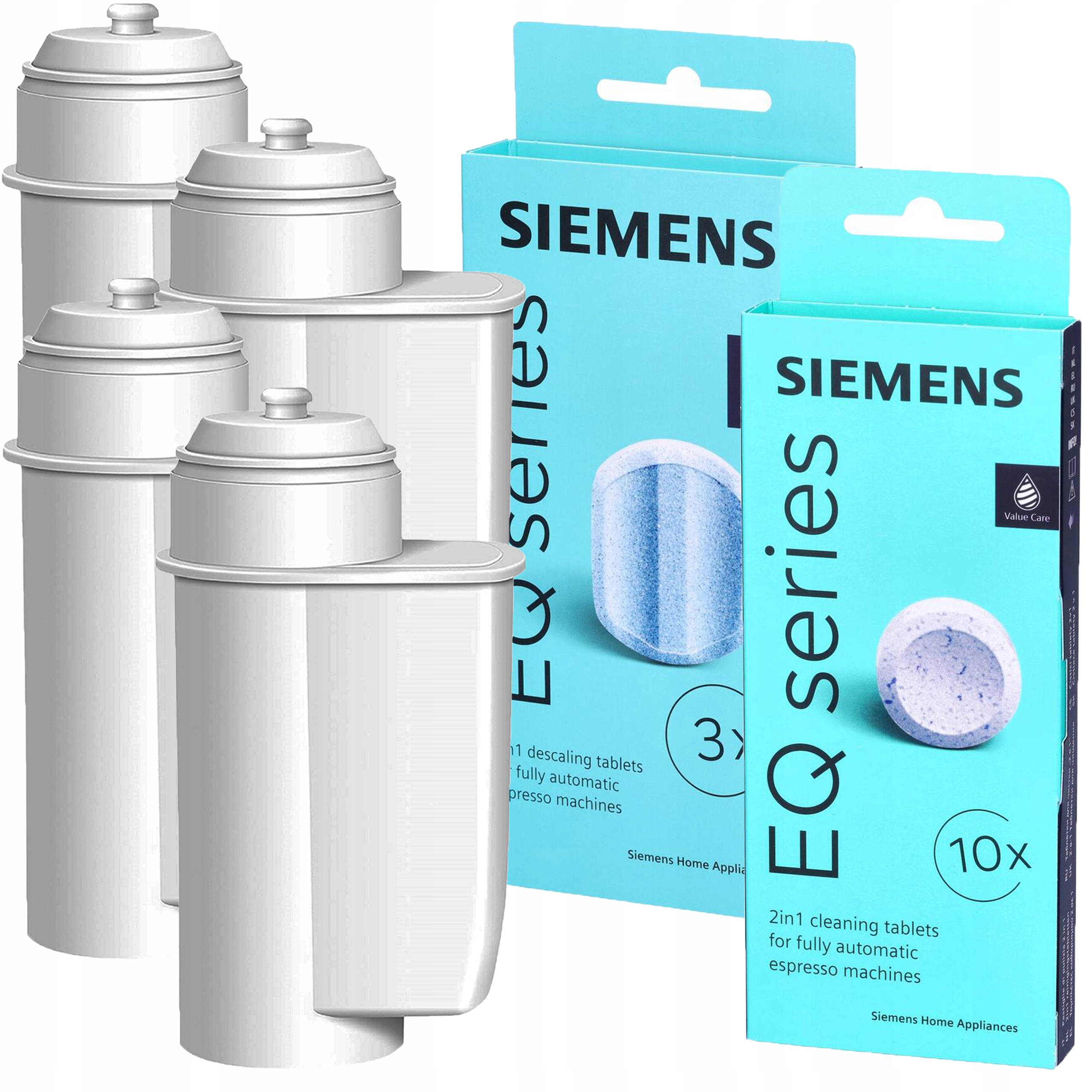 Levně Sada Siemens Tablety TZ80001 Odvápňovač TZ80002 4 x Filtr do kávovaru