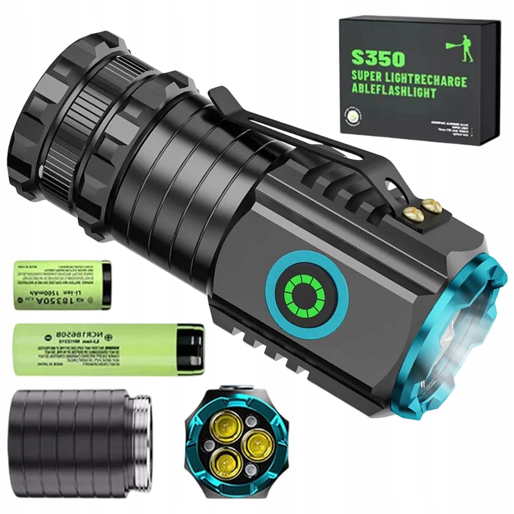 Mini latarka Led zasilana bateryjnie, wodoodporna zgodnie z normą IPX5