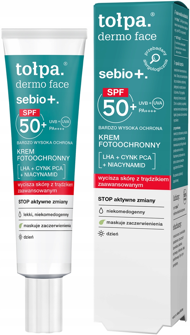 Tołpa Dermo Face Sebio Fotoochranný Krém Na Obličej Spf 50 Pa Na Den 40 ML