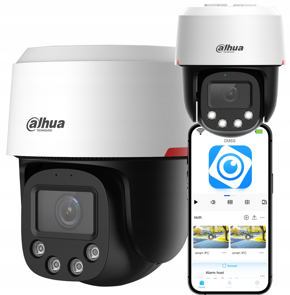 Otočná kamera PoE 4MPx 2K+ WizColor Dahua SD2C400NA-B-PV-PRO Analytika Ai