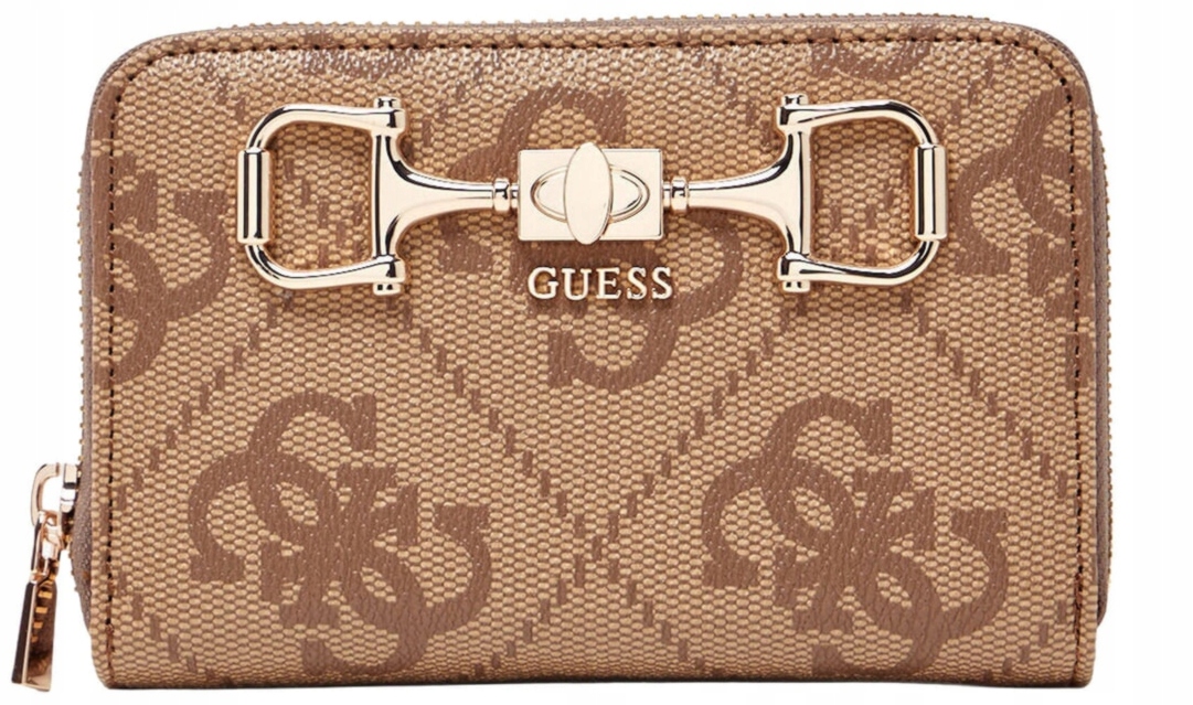 Dámská Peněženka S Logem Béžová Latte Logo Dámská Stylová Prostorná Guess