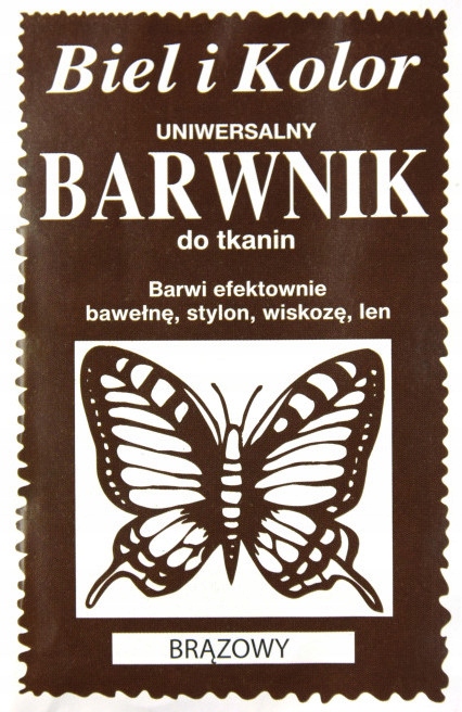 

Barwnik do tkanin ubrań brązowy 10g 31kol.