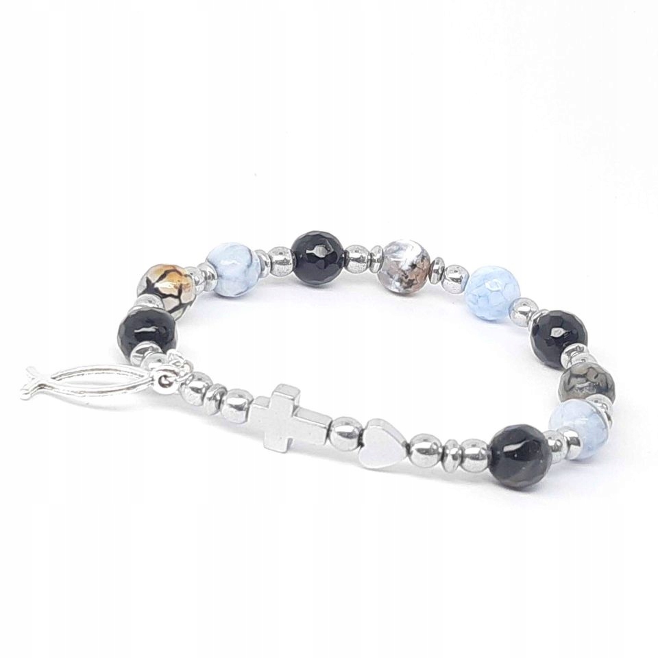 

Bransoletka różaniec kamień minerał Agat Urodziny