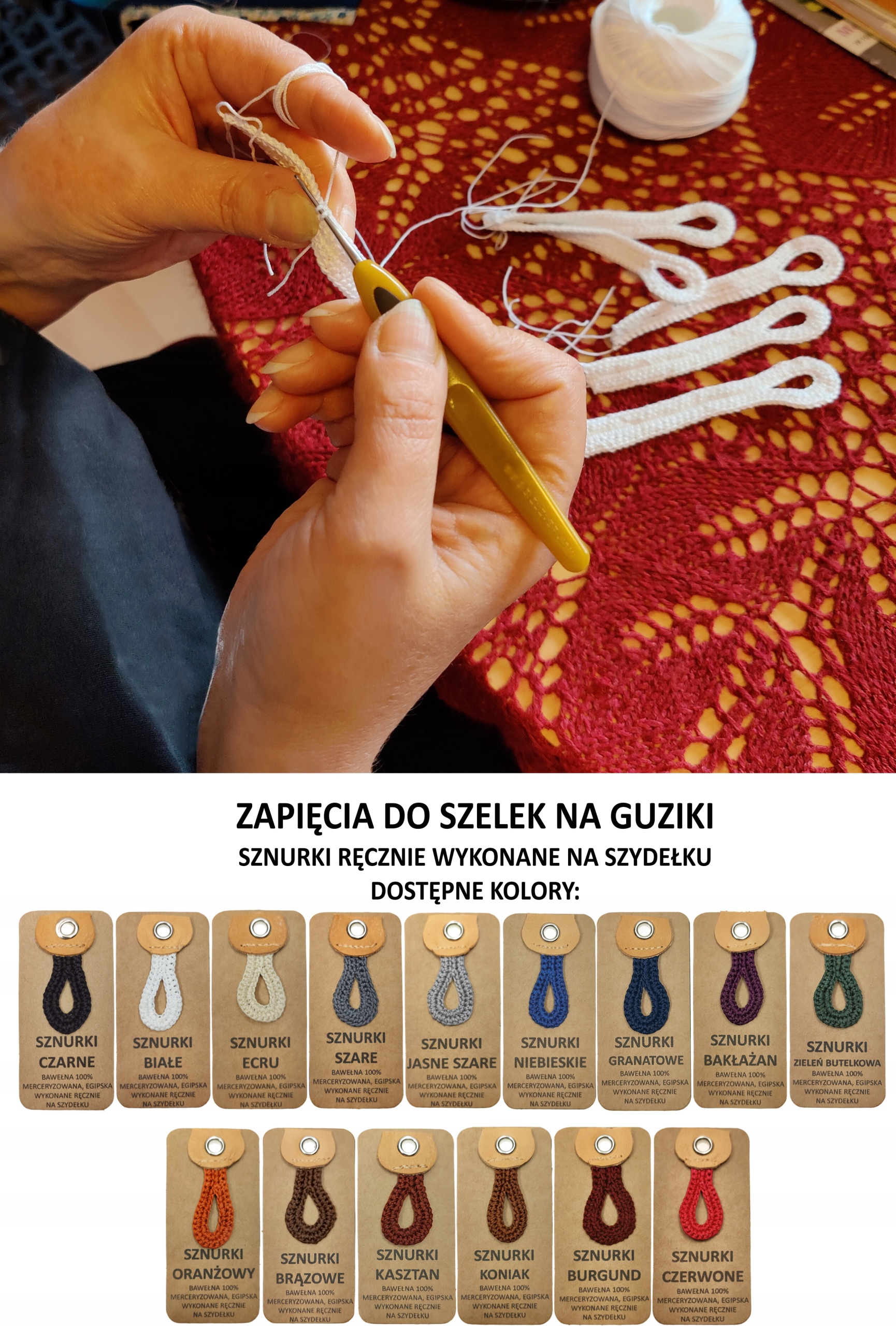 SZELKI DO SPODNI JASNY GRANAT NA GUZIKI WEŁNA 100% Rodzaj do spodni