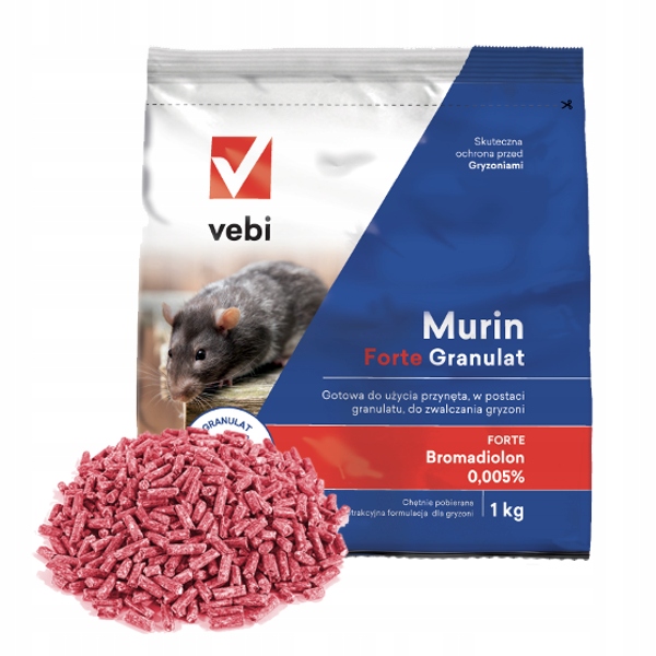 

Granulat na myszy trutka Murin Forte 1 Kg mocna