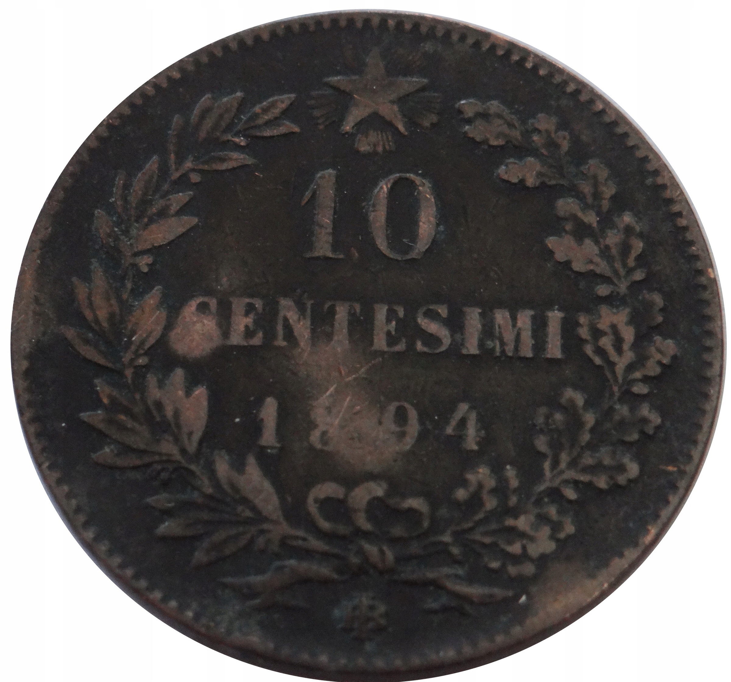 [10785] Włochy 10 centesimi 1894