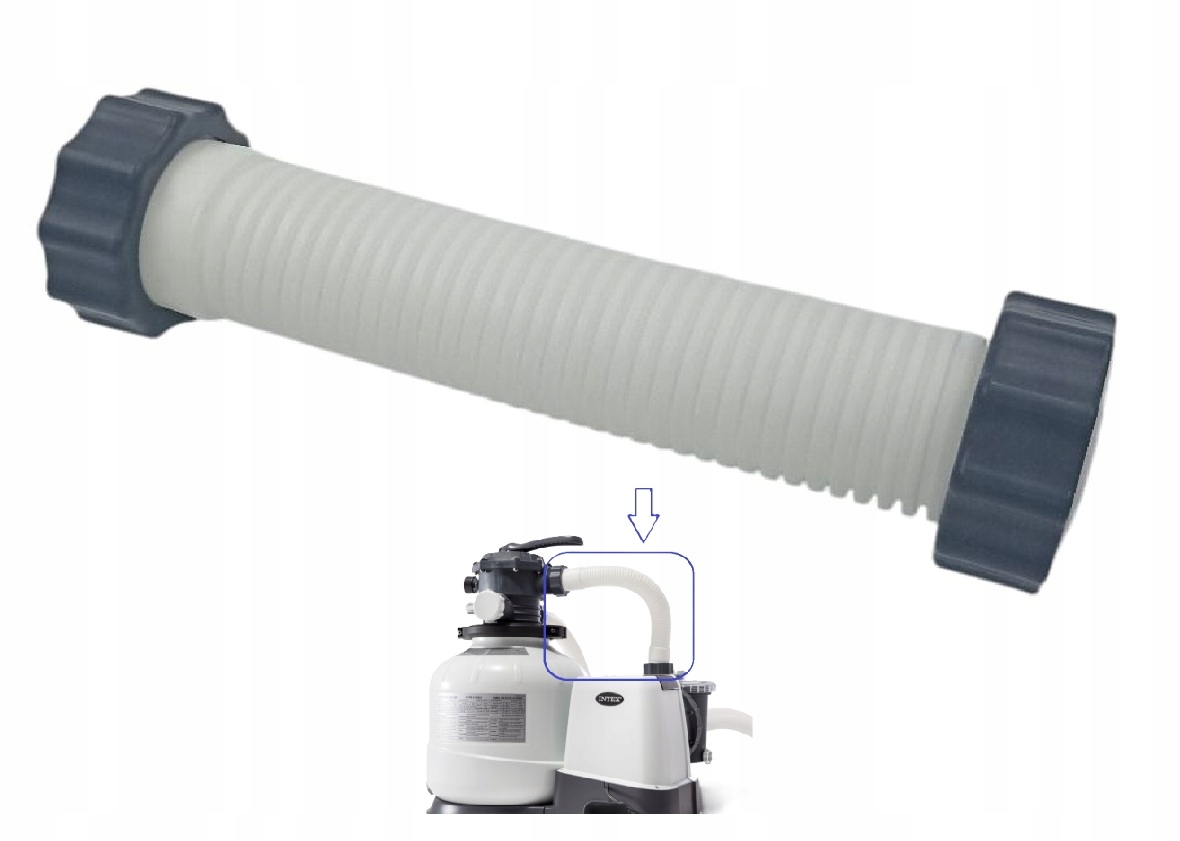 Připojovací hadice 38 mm pro připojení ventilu k motoru, pískový filtr 26648