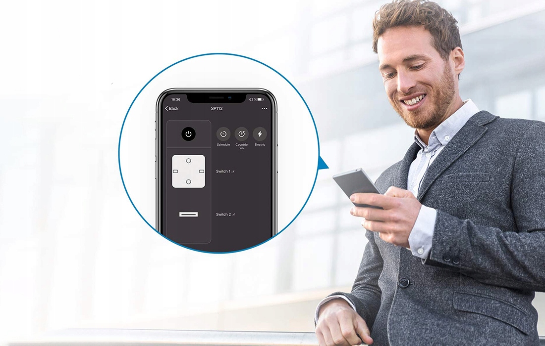 INTELIGENTNE GNIAZDKO SMART WIFI 2,4GHz GOSUND SP112 2XUSB 2.1A HARMONOGRAM Seria SP112