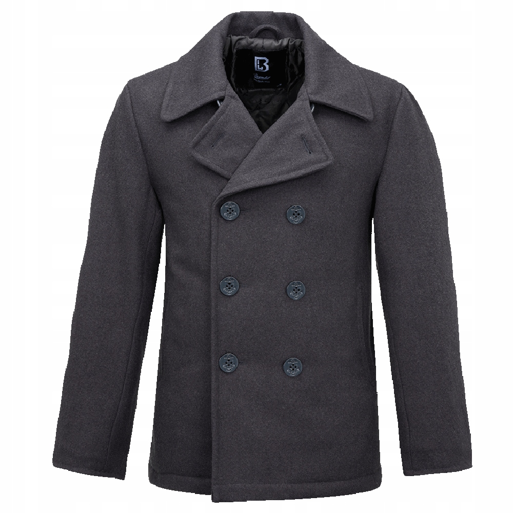 Brandit kabát pánský 3109.5 Pea Coat 3XL grafitová