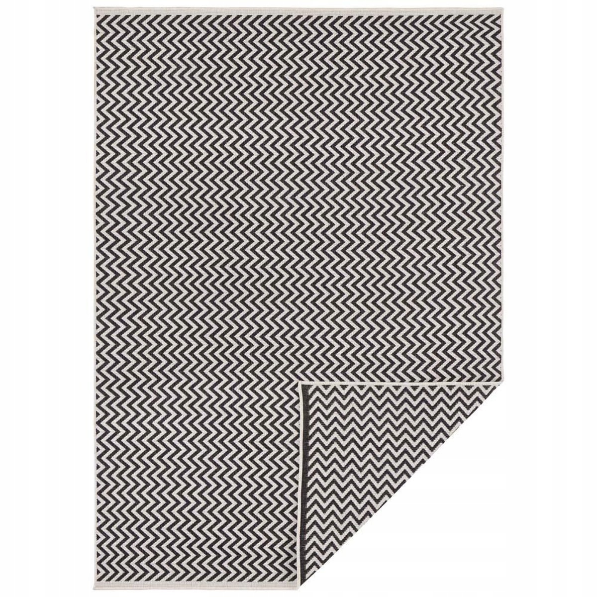 Černý koberec na terasu, Ivy 80x150 cm