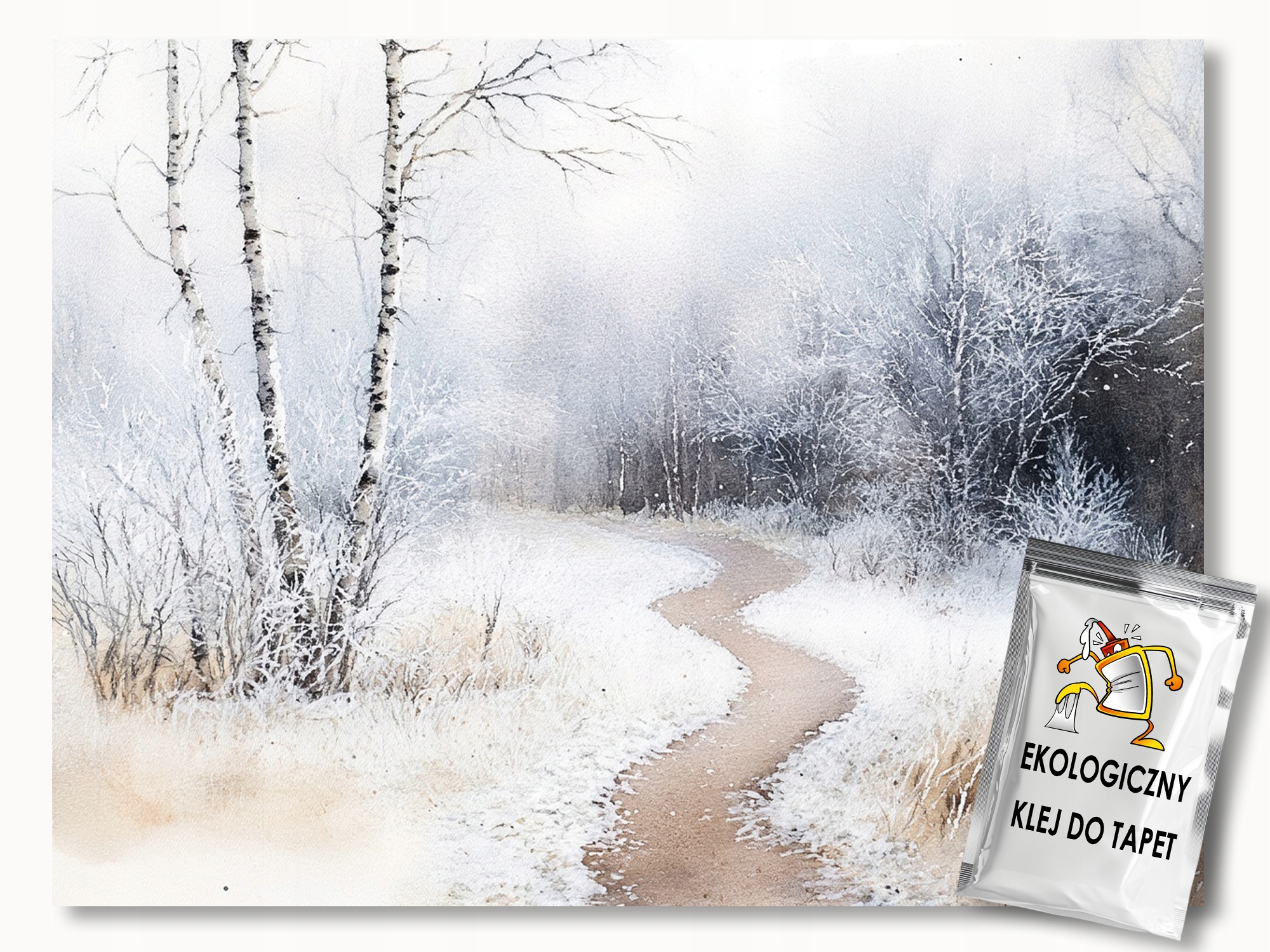 Fototapeta Flizelina Krajina Zima Sníh Mráz Stezka Stromy 200x140 110g