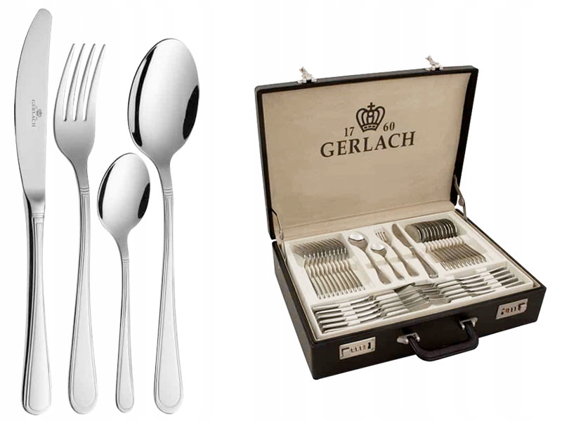 

Antica Gerlach Sztućce 68 Walizka 12 Osób Połysk