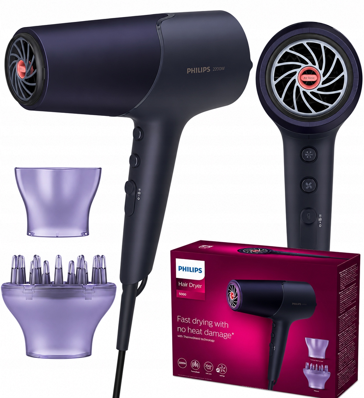 Sušička Philips BHD510/00 2300W ThermoShield Ionizácia Difuzér 6 režimov