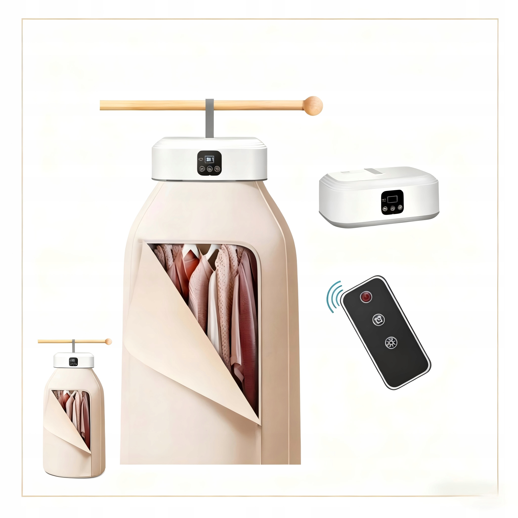 Levně Elektrický Přenosný Závěsný Sušák Prádla 600 W Dálkové Ovládání
