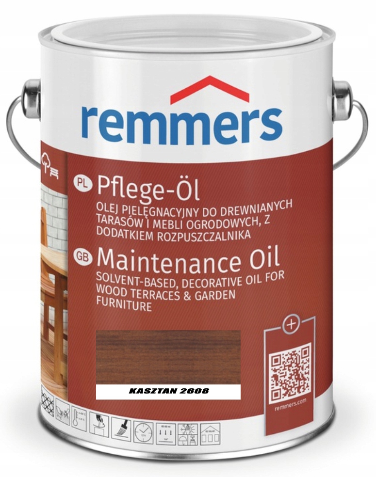 REMMERS OLEJ DO DESKI TARASOWEJ 2,5L KASZTAN Zastosowanie Meble ogrodowe Tarasy drewniane