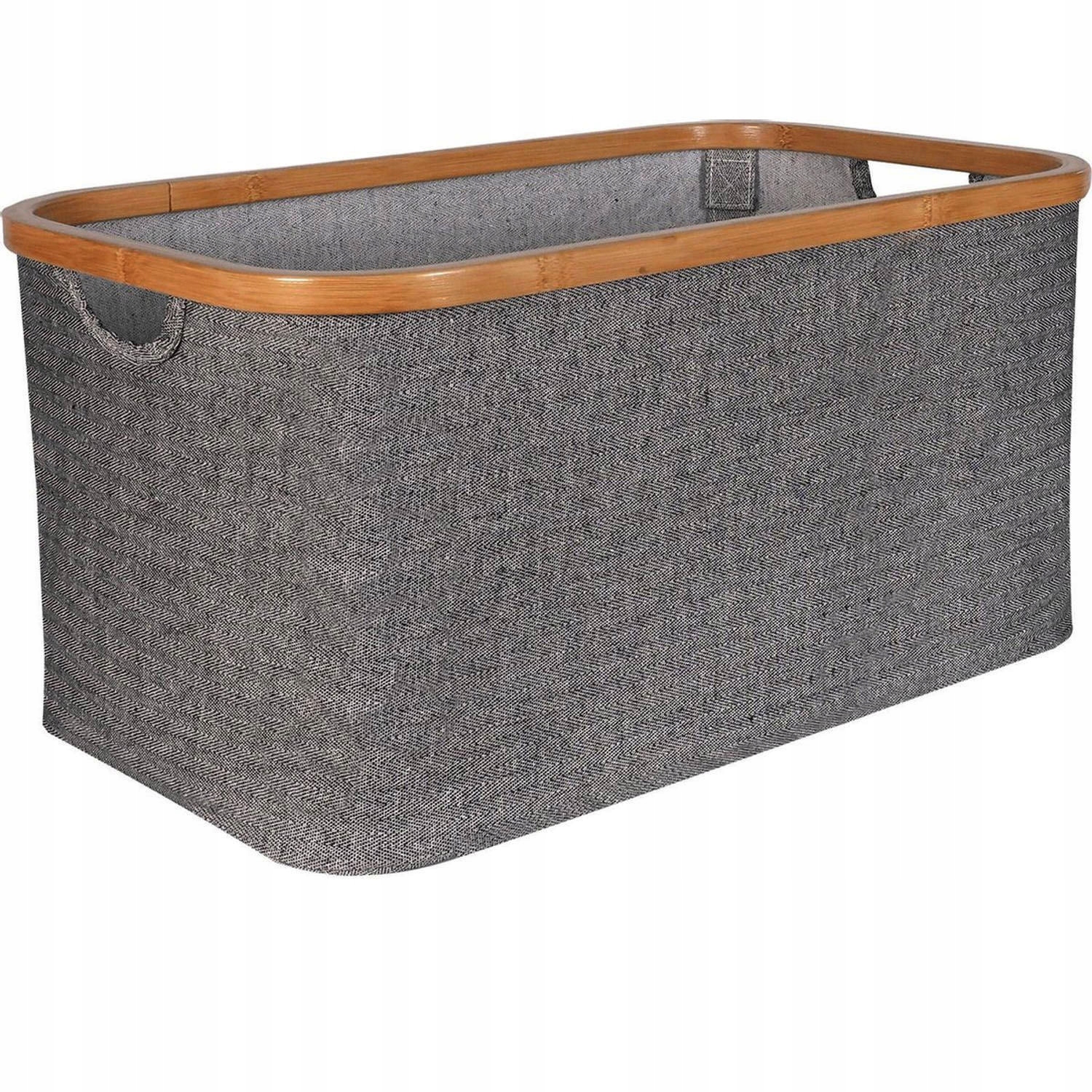 

Składany kosz pojemnik na pranie bambusowy 45L