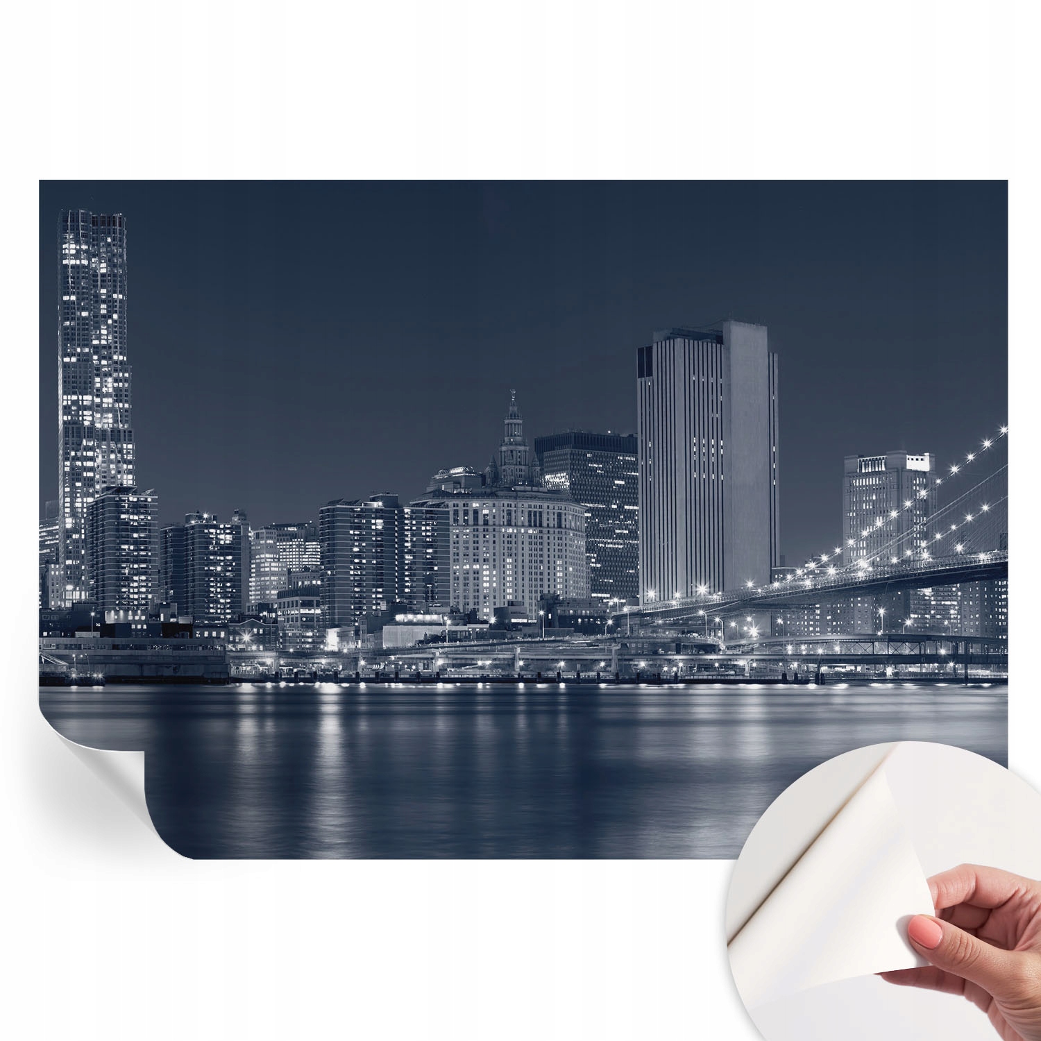 Samolepicí dekorativní fototapeta do ložnice Noční město 208 x 146 cm