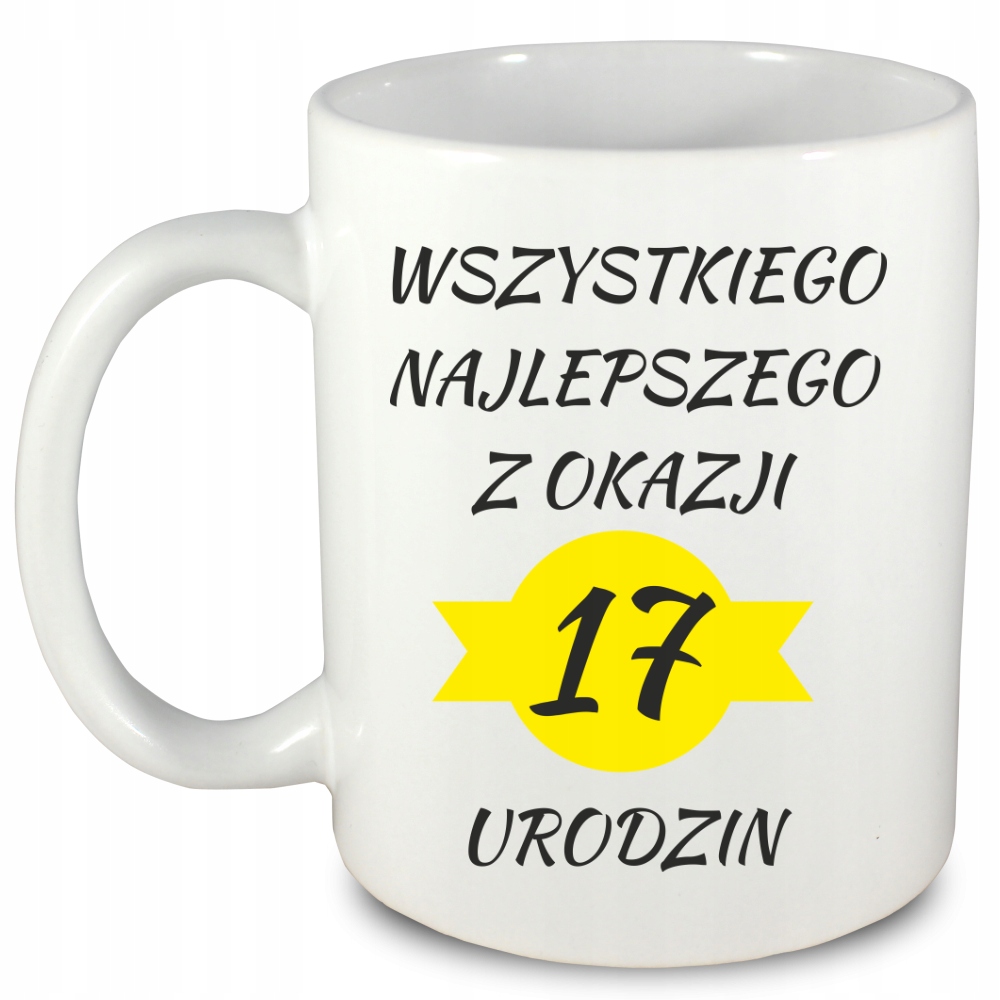 

Kubek na 17 urodziny imię, wersja 1