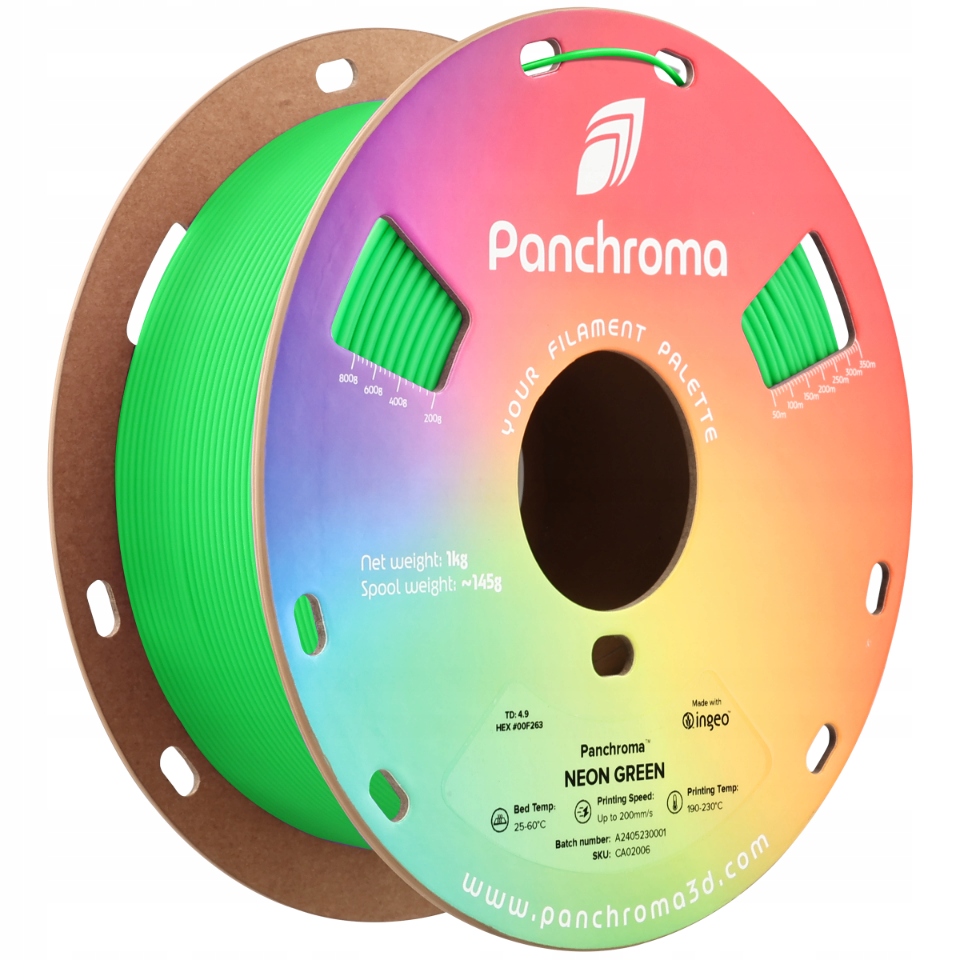Filament Polymaker Panchroma Pla Neon Green 1,75 mm 1 kg